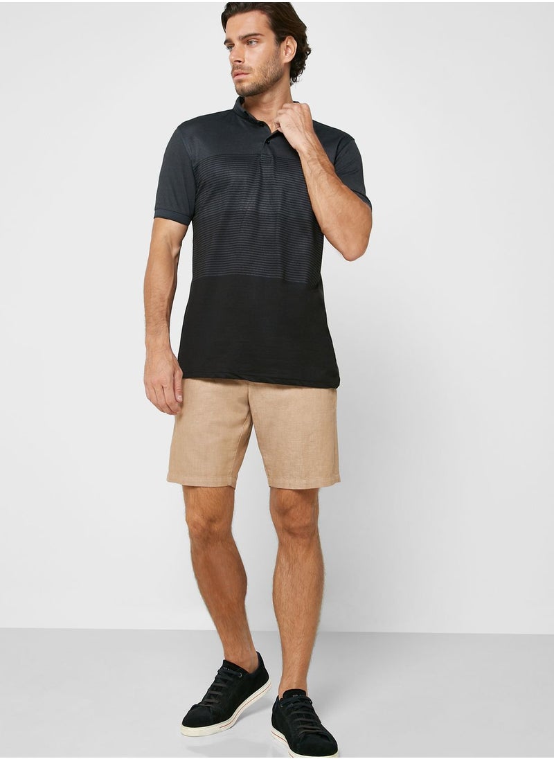 Robert Wood - Striped Polo Shirt - Image 1