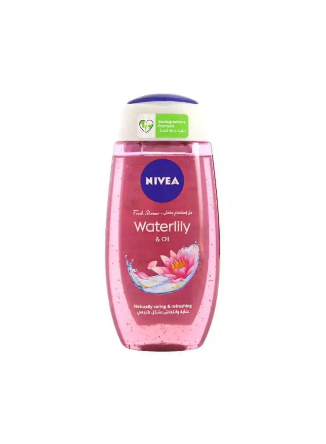 Nivea Waterlily and Oil Shower Gel Naturally Caring and Refreshing Gel- 250ml - Image 1