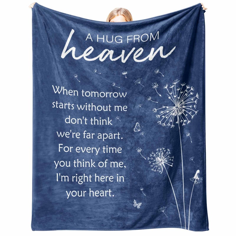 Glydein Sympathy Gifts for Loss of Loved One, Soft Flannel Memorial Blanket, Bereavement Gift Idea, Grief Sorry for Your Loss for Mom Dad Grandma Grandpa Sister - 50â€˜â€™ X 60â€˜â€™ - Image 1