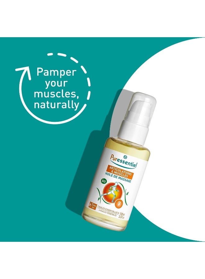 Puressentiel Organic Muscle Relaxing Massage Oil 100ml | Natural Essential Oils Blend | For Joint & Muscle Pain Relief, Post-Workout Recovery, Anti-Inflammatory Aromatherapy Body Massage Oil, 3.38 fl oz - Image 4