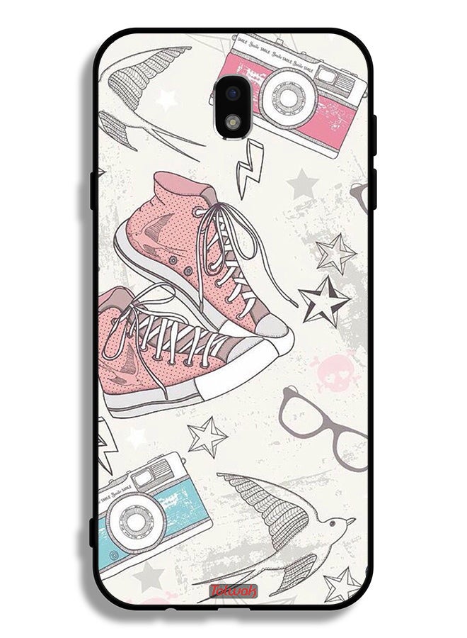 Tolwak Samsung Galaxy J7 Pro Protective Case Cover Canva Shoes And Camera Art  - Image 2