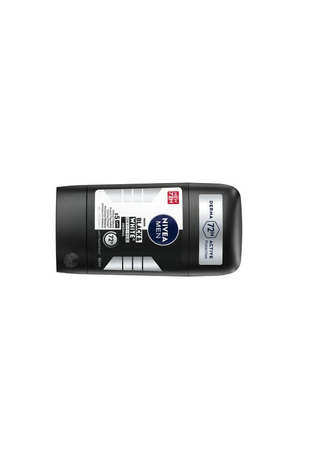 نيفيا مزيل العرق "نيفيا مين" (Nivea Men) ستيك "بلاك آند وايت إنفيزيبل أوريجينال" (Black & White Invisible Original) - 50 مل - Image 2