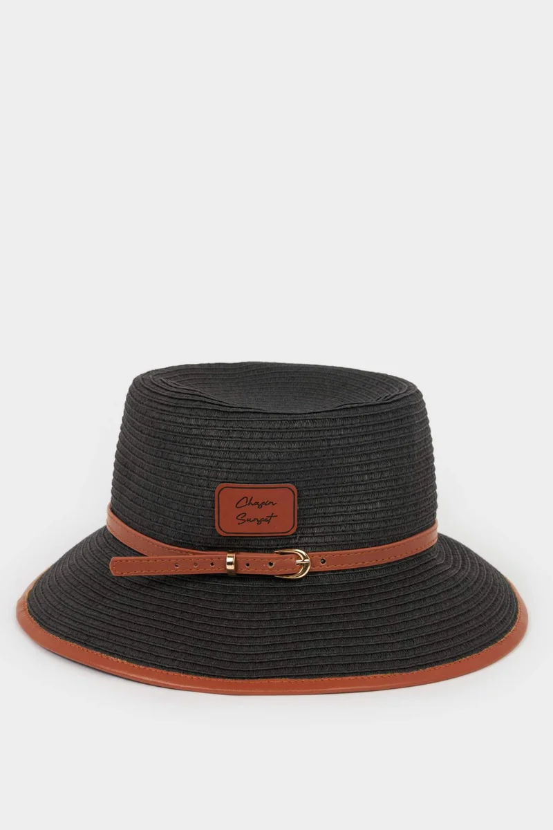 ديفاكتو Woman Black Straw Hat