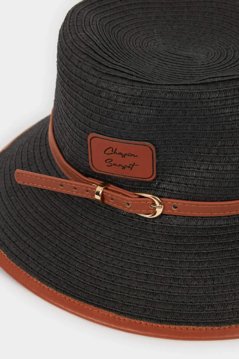 ديفاكتو Woman Black Straw Hat
