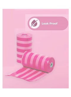 amchi baby Amchi Baby Disposable Scented Bags pack of 30 rolls/600 Bags with Dispenser- Pink  - Image 2