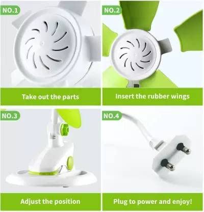 TANTRA Wave Plus Smart Portable Table Fan (3-in-1 style: clip,wall-mount or detachable table stand) Silent Portable Clip Fan - Image 4
