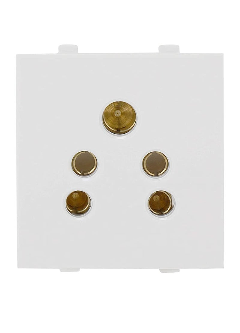 Modular Socket 5 PIN 6Amp 1 PCS & Modular Switch (1 Way) 6Amp 1 PCS | 240V AC Total Quantity 2 Combo Set OF1  - Image 3