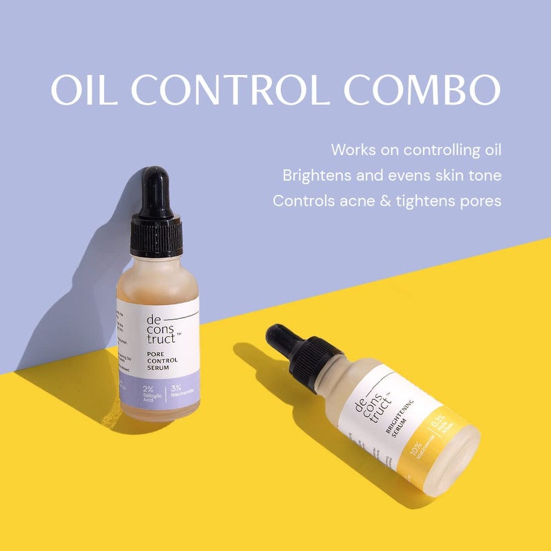 Deconstruct مجموعة التحكم في الزيت من ديكونستراكت 10 نياسيناميد 03 ألفا أربوتين و 2 حمض ساليسيليك 3 نياسيناميد لجميع أنواع البشرة 30 مل لكل عبوة من 2 - Image 3