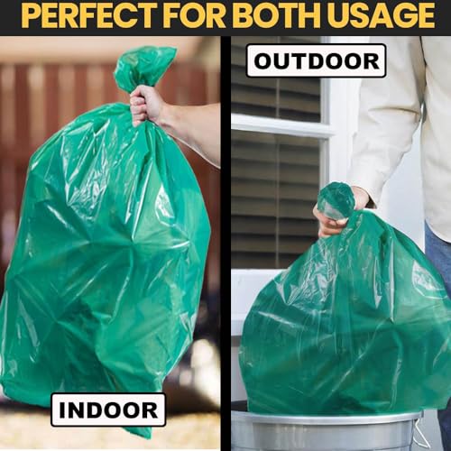 Ella Garbage Bags 24x32 Inches (Large) 90 Bags (6 Rolls) Leak Proof & Tear Resistant Trash Bags for Kitchen Home & Commercial Use -Dustbin Bags For Dry & Wet Waste With Free Check Duster Cloth - Green - Image 5