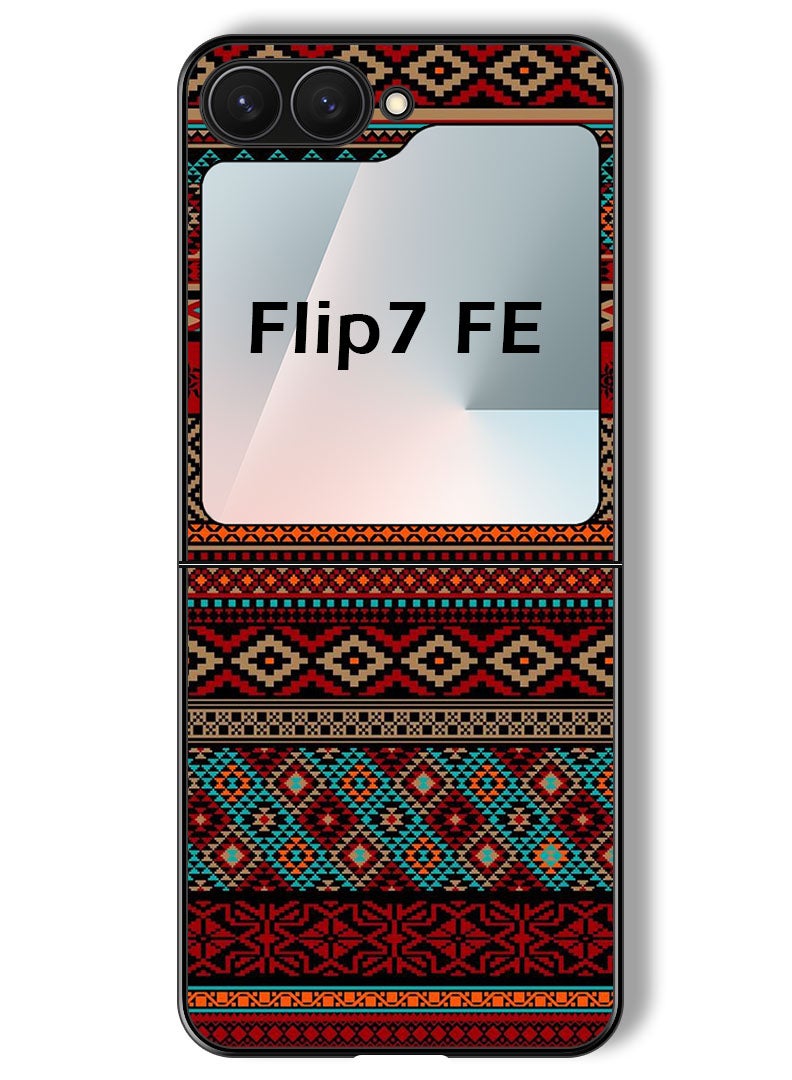 Theodor Case Compatible with Samsung Galaxy Z Flip 7 FE 6.7 Inch Protection Shockproof Bumper Cover Patterns - Image 1