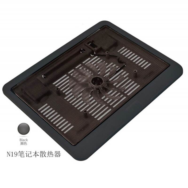 Notebook radiator 13 inch 14 inch 15.6 inch laptop cooler with speed regulating fan base bracket pad N19 Fan Black 