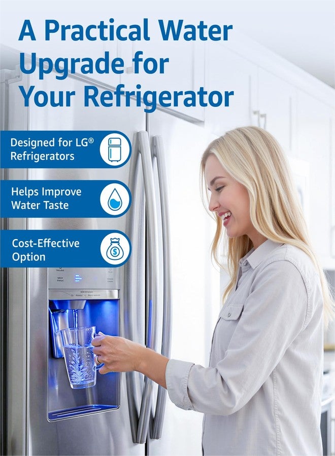 Filterlogic فلتر مياه ثلاجة Filterlogic 5231JA2002A، بديل لفلتر LG® LT500P®، GEN11042FR-08، ADQ72910911، ADQ72910901، Kenmore 9890، 46-9890، LFX25974ST، LMX25964ST، LSC27925ST، عبوة من 3 فلاتر - Image 5