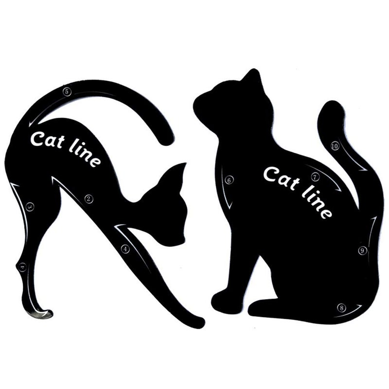 TailaiMei Eyeliner Stencils, Matte PVC Material Smoky Eyeshadow Applicators Guide Template Tool - Image 1