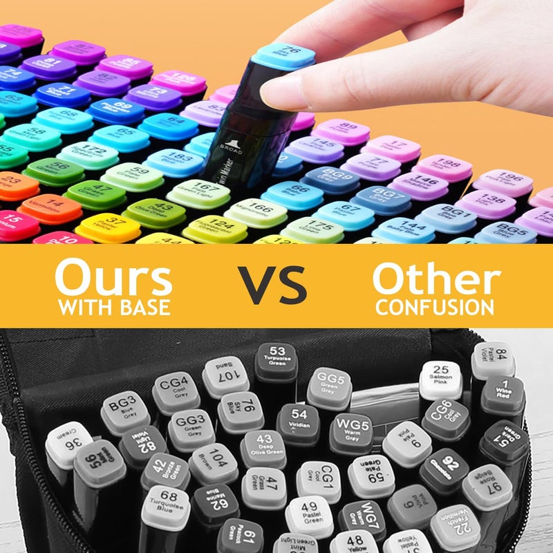 IMAGLINTS Alcohol Markers 80 Colors with Base Drawing Pen Dual Tip Art Markers for Sketch Anime Illustrations - Image 5