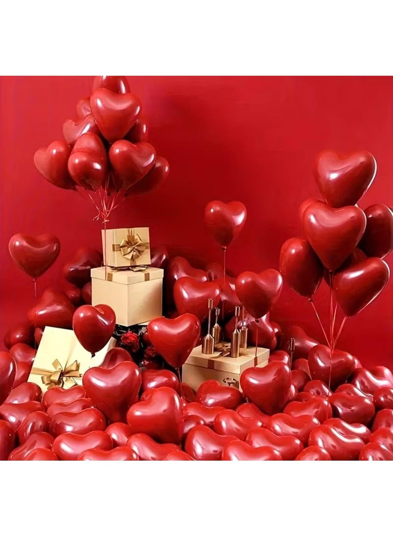 KRONFOL 20 red heart balloons, suitable for birthdays, weddings, engagements, Valentine's Day, Thanksgiving, Mother's Day, Halloween, New Year's Eve, graduation season, home decoration, party photography props, still life decorations, Easter room decoration - Image 3