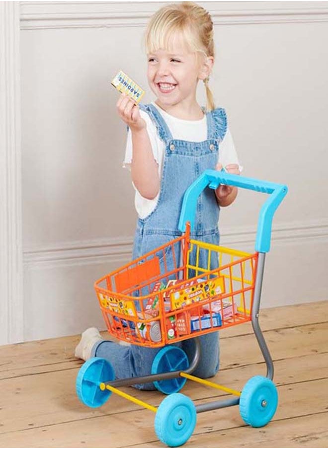 CASDON - Shopping Trolley: Colourful Toy Trolley Equipped For An Exciting Shopping Trip. For Children Aged 3+ - Image 1