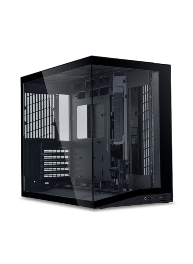 O11 Dynamic Mini V2 Flow Edition Black, Compact High-Airflow ATX Mid Tower PC Case, Dual Chamber, Tempered Glass Panels, Supports 360mm Radiator, 9x120mm Fans, 400mm GPU, ATX PSU | G99.O11DMI2V2FX.00
