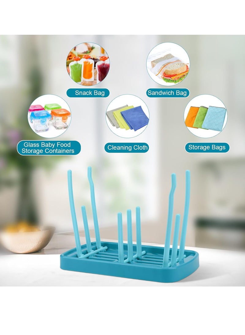 Bukela 2 PCS Reusable Pouches Plastic Drying Rack for Toddlers/Kids Food Pouches, Baby Food Storage Refillable Bags Stand Holder for Yogurt/Applesauce/Fruit/Smoothie/Breastmilk Pouches - Image 5