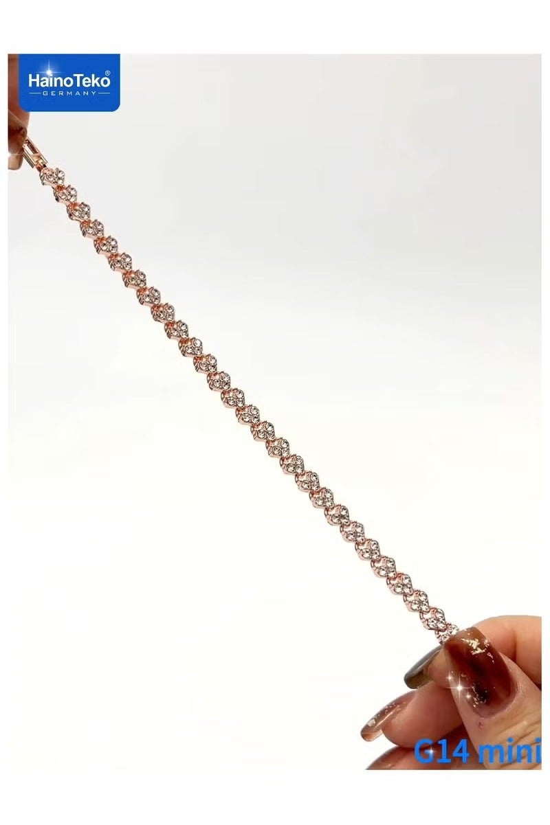 Haino Teko Haino Teko G14 Mini Smart Watch Combo for Women – Gold Smartwatch, Stylish Analog Watch, Bracelet, 3 Interchangeable Straps – Elegant Gift Set - Image 5