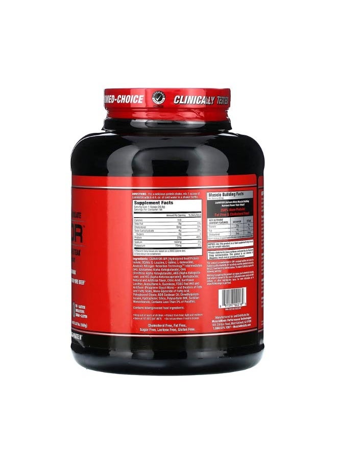 MUSCLEMEDS Carnivor Bioengineered Beef Protein Isolate Fruit Punch 3.67 lbs 1669 g  - Image 2