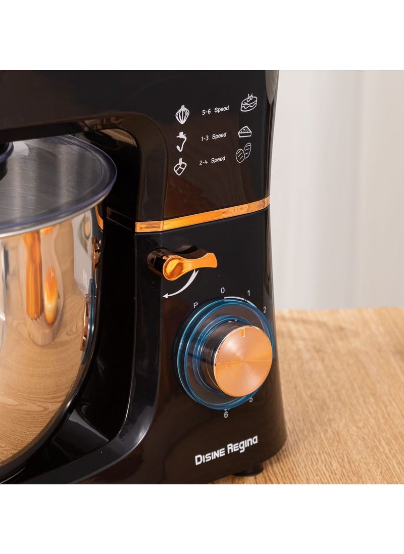 Disine Regina - Household Kitchen Bread Aid Automatic Home Mini Small Food Stand Cake Bread 1400W Baking Dough Mixer - Image 1