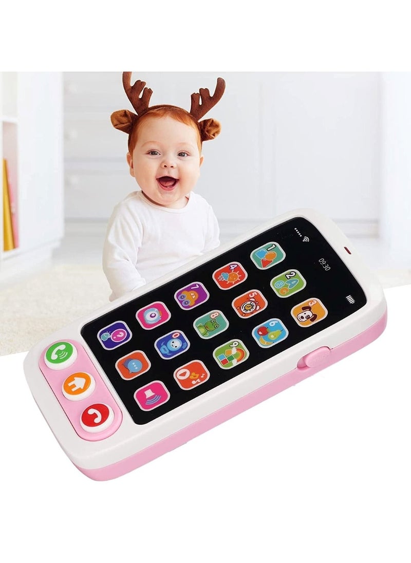 Fun Smartphone Toy Baby Mobile Phone Lightweight Compact Size Colorful Interface With Buttons For Parent Child Game