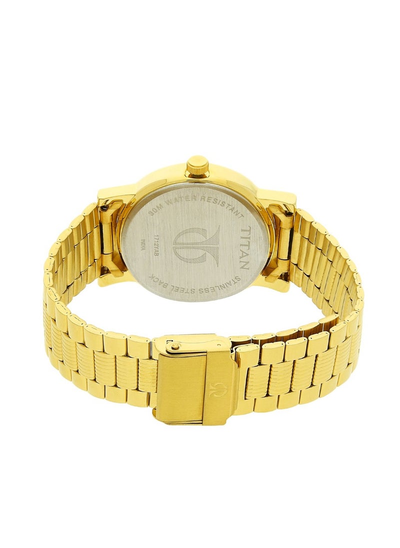 TITAN Titan Quartz Analog with Date Champagne Dial Stainless Steel Strap Watch for Men  - Image 3