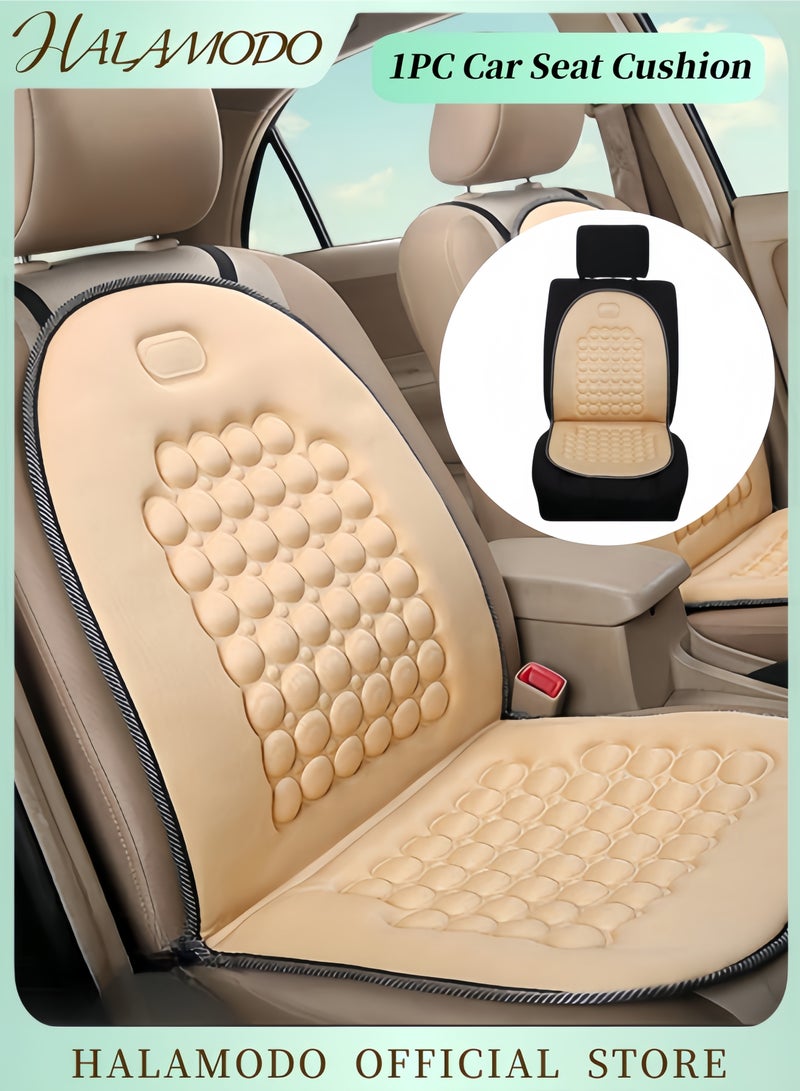 هالامودو وسادة مقعد سيارة عالمية من قطعة واحدة، وسادة مقعد سيارة فائقة التهوية مع كرة مستديرة مرتفعة للتدليك، وسادة مقعد مضادة للانزلاق لمعظم سيارات السيدان والسيارات الرياضية متعددة الاستخدامات والشاحنات الصغيرة - Image 1