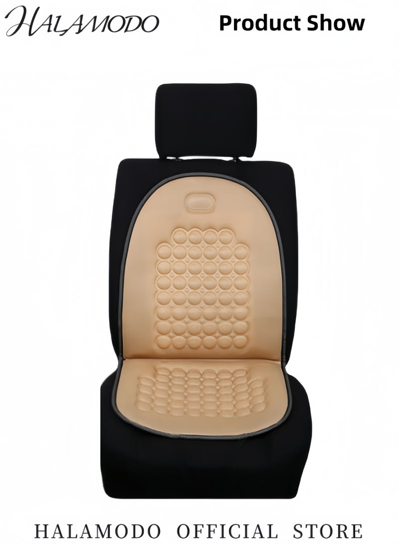 هالامودو وسادة مقعد سيارة عالمية من قطعة واحدة، وسادة مقعد سيارة فائقة التهوية مع كرة مستديرة مرتفعة للتدليك، وسادة مقعد مضادة للانزلاق لمعظم سيارات السيدان والسيارات الرياضية متعددة الاستخدامات والشاحنات الصغيرة - Image 3