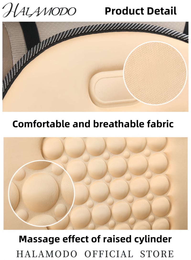 هالامودو وسادة مقعد سيارة عالمية من قطعة واحدة، وسادة مقعد سيارة فائقة التهوية مع كرة مستديرة مرتفعة للتدليك، وسادة مقعد مضادة للانزلاق لمعظم سيارات السيدان والسيارات الرياضية متعددة الاستخدامات والشاحنات الصغيرة - Image 4
