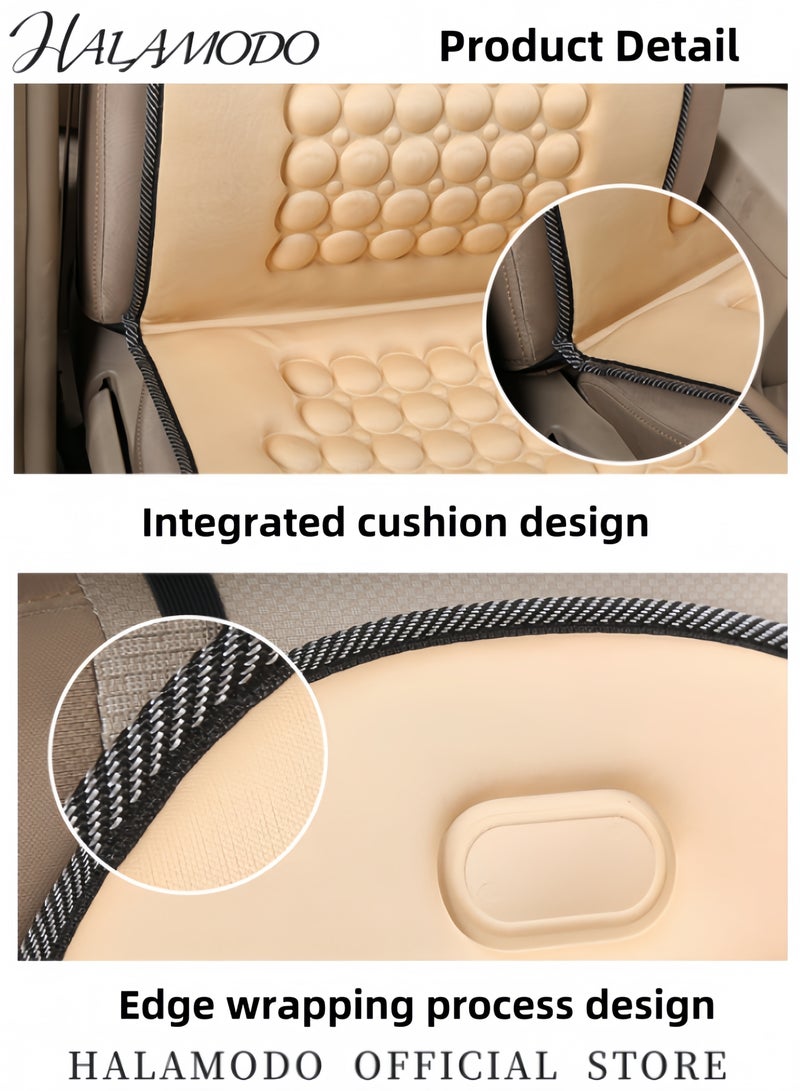 هالامودو وسادة مقعد سيارة عالمية من قطعة واحدة، وسادة مقعد سيارة فائقة التهوية مع كرة مستديرة مرتفعة للتدليك، وسادة مقعد مضادة للانزلاق لمعظم سيارات السيدان والسيارات الرياضية متعددة الاستخدامات والشاحنات الصغيرة - Image 5