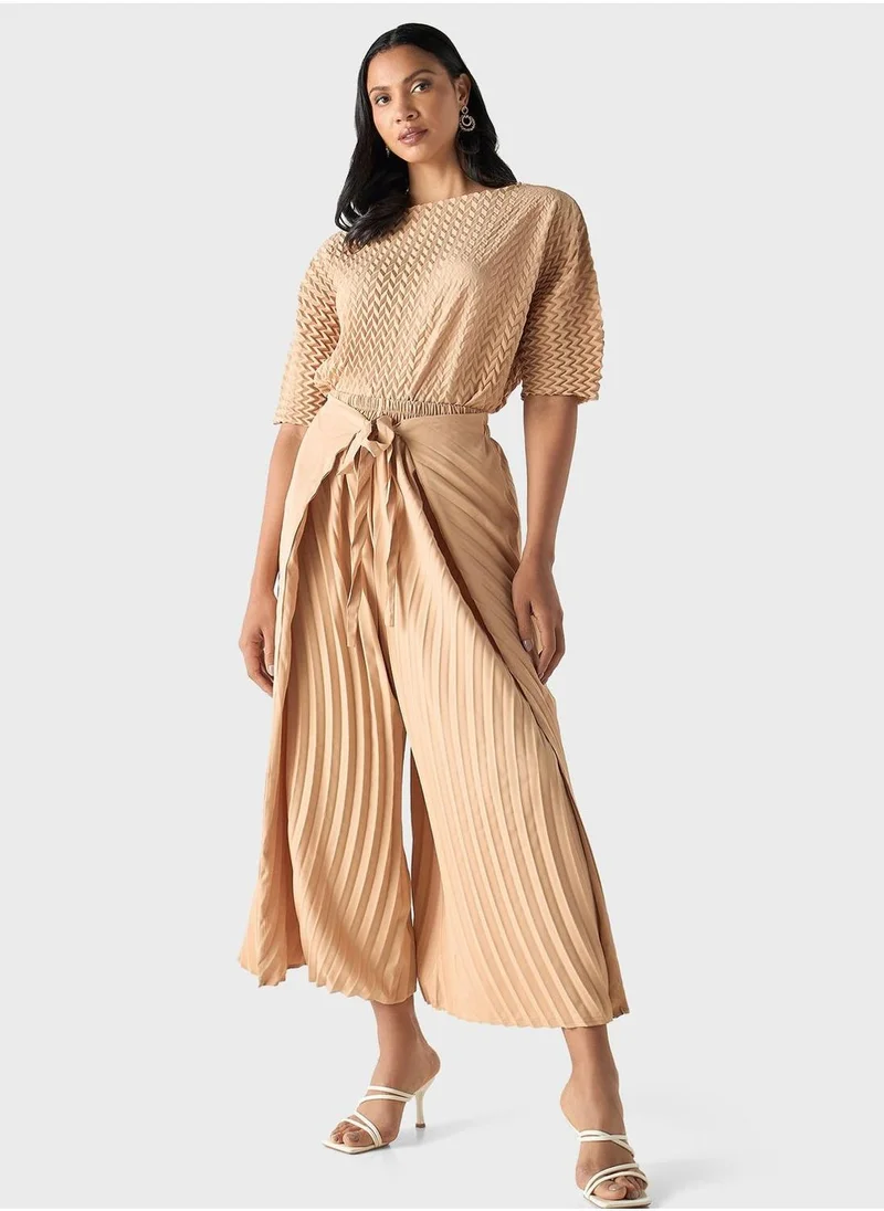 تواكستريمز Boat Neck Patterned Top