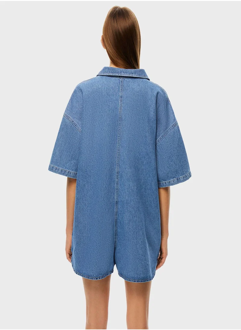 Nocturne Oversized Denim Playsuit