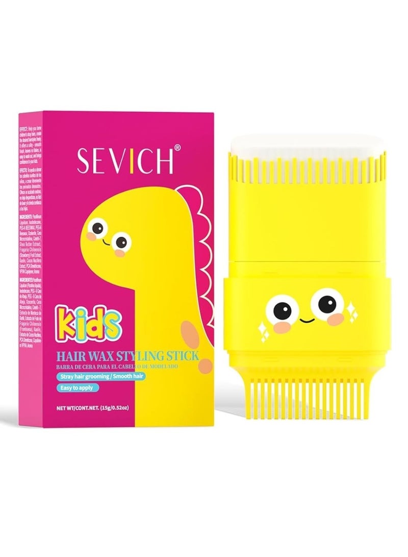Sevich Hair Wax Stick for Kids Hair Styling Gel for Kids Broken Hairs Finishing Stick Cream for Toddlers Kid Hairs Style Product Long Lasting Wax Stick Built-In Comb Retractable Styling 15g - Image 1