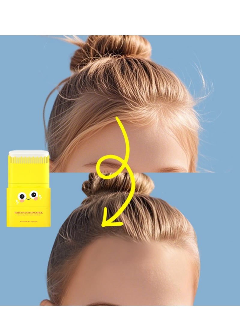 Sevich Hair Wax Stick for Kids Hair Styling Gel for Kids Broken Hairs Finishing Stick Cream for Toddlers Kid Hairs Style Product Long Lasting Wax Stick Built-In Comb Retractable Styling 15g - Image 2