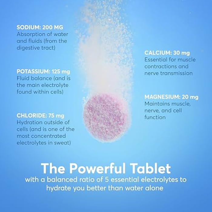 Nuun أقراص إلكتروليت ترطيب بدون سكر من نون - مغنيسيوم، كالسيوم، بوتاسيوم، كلوريد وصوديوم، نكهات فواكه خفيفة ولذيذة، بدون سكر، خالية من الغلوتين، نباتية، مجموعة مختلطة من التوت 4 عبوات (40 حصة إجمالية) - Image 3