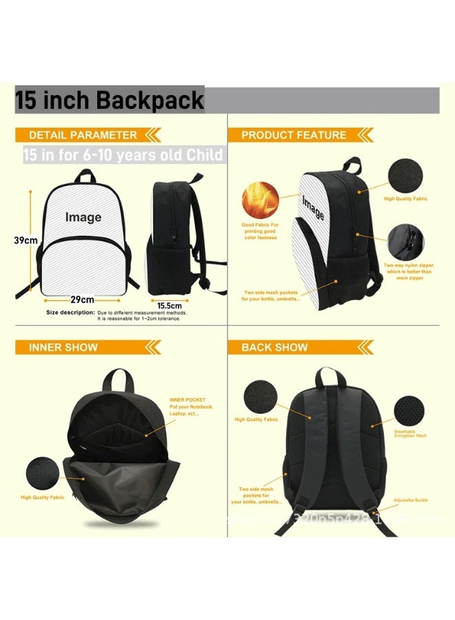 general K-Pop Demon Hunters backpack, pencil case, satchel, three-piece suit, schoolbag for teenagers and elementary school students, men's and women's leisure sports backpacks - Image 2