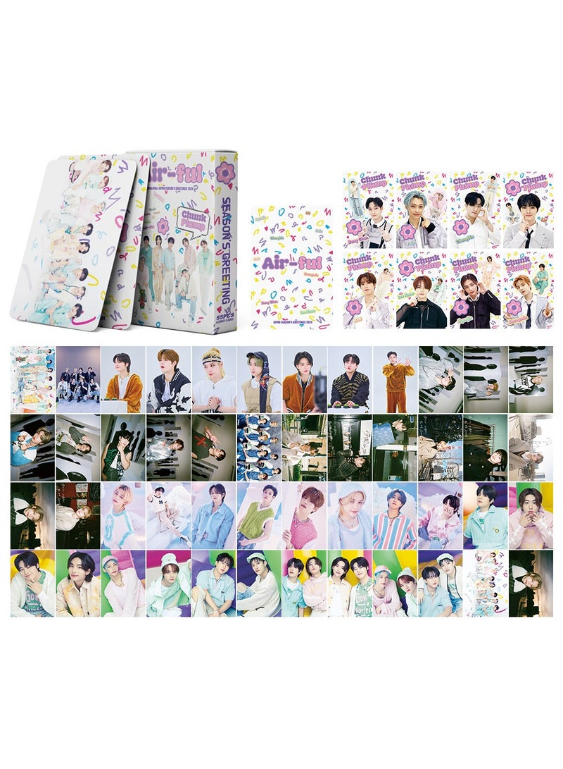NIBEMINENT 55 Pcs Kpop Stray Kids Air-ful Lomo Cards Card For Fans Collection Gifts - Image 1