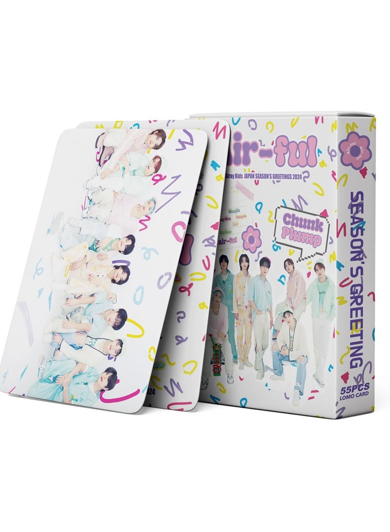 NIBEMINENT 55 Pcs Kpop Stray Kids Air-ful Lomo Cards Card For Fans Collection Gifts - Image 3