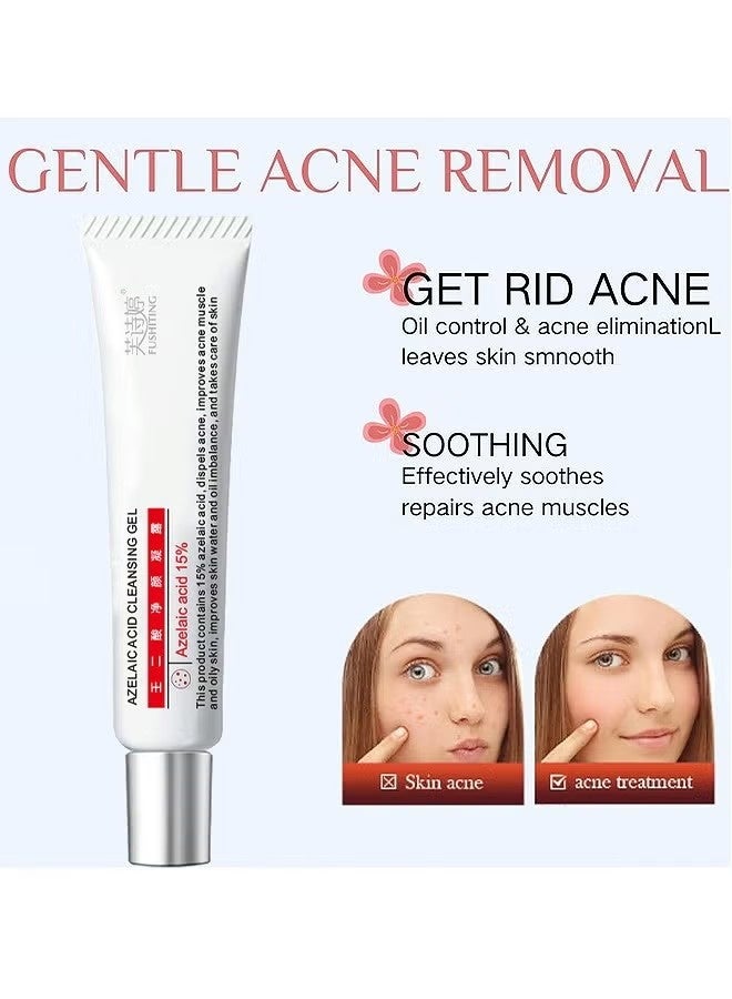 FUSHITING Azelaic Acid 15% Acne Tratment Cream, Acne Cream for Face, Spot Treatment, Anti Acne Gel For Spot Prone Skin, Rosacea Reducing Relief Pimple Breakouts Blackhead Pigmentation and Redness,Hydrate 15g - Image 3