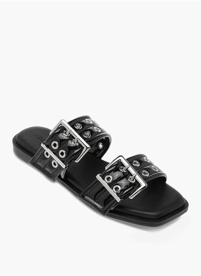 Celeste Women's Eyelet Detail Slip-On Sandals  - Image 2