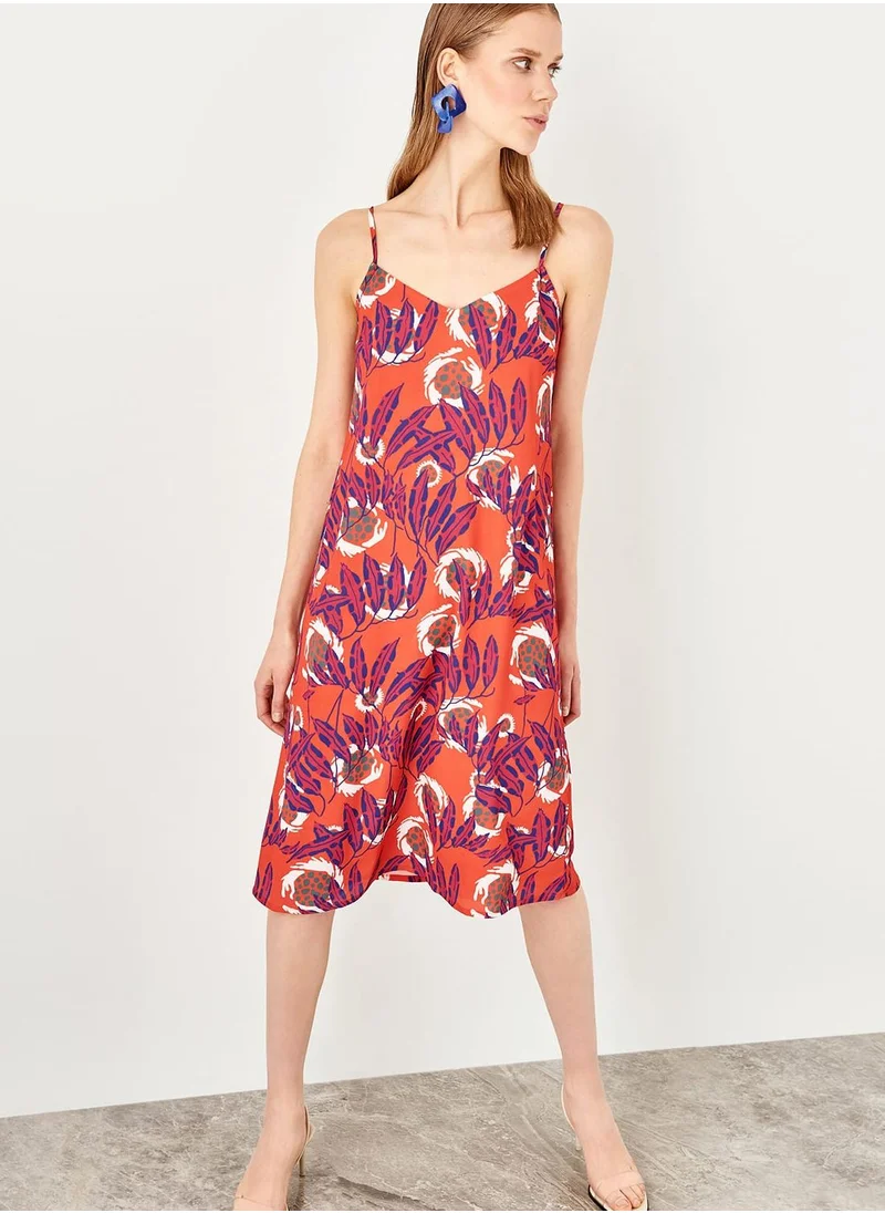 trendyol Floral Print Cami Dress