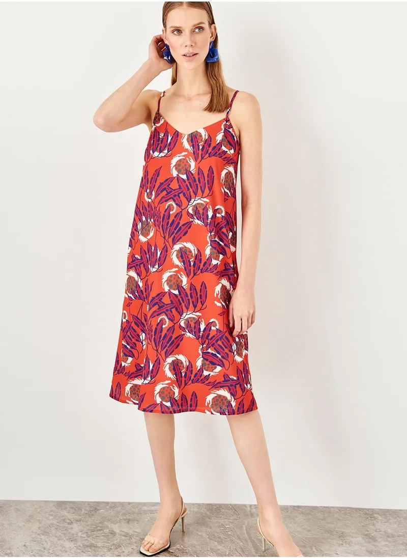 trendyol Floral Print Cami Dress