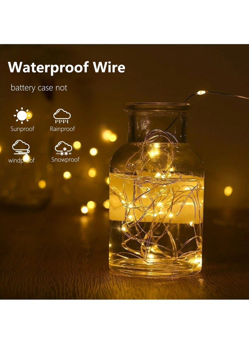 Necomi 2-Pack LED String Lights with Remote, 100 LED 10M String Lights, Waterproof & Ideal for Outdoor and Indoor LED String Lights Battery Powered Fairy Lights - Image 4