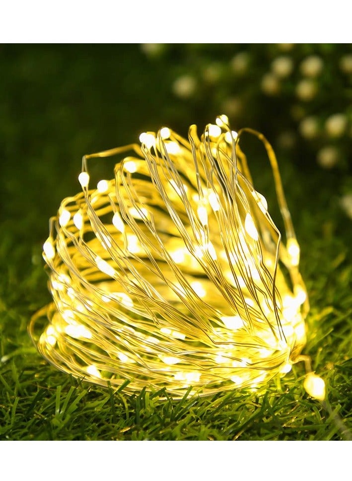 Necomi 2-Pack LED String Lights with Remote, 100 LED 10M String Lights, Waterproof & Ideal for Outdoor and Indoor LED String Lights Battery Powered Fairy Lights - Image 5