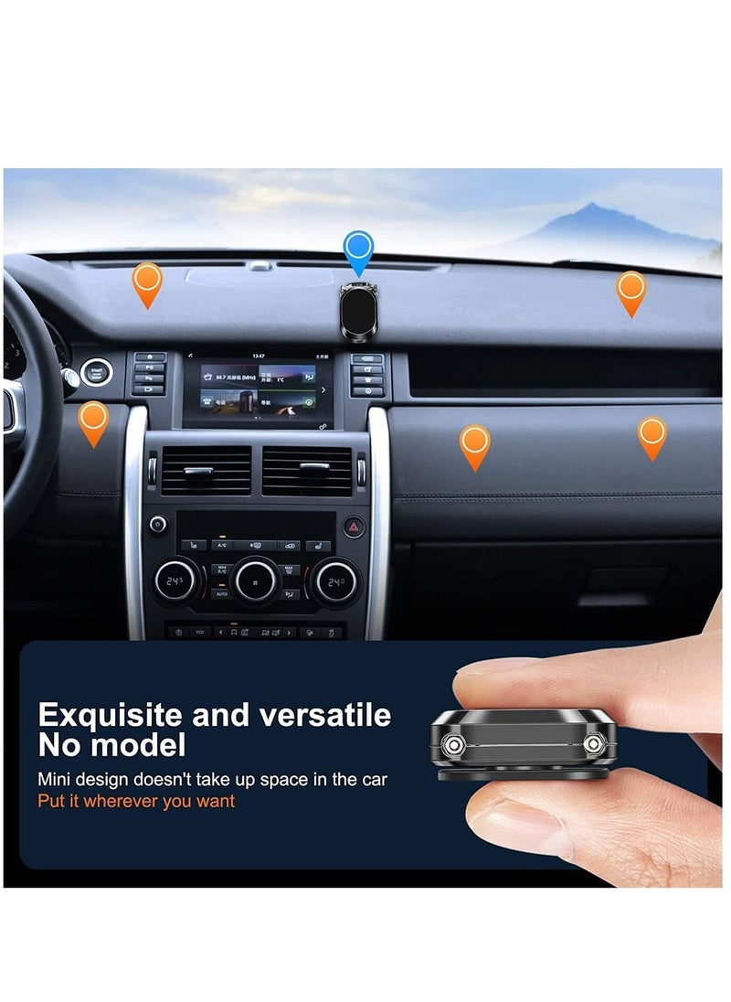 llwoo Alloy Folding Magnetic Car Phone Holder, 2023 New Magnetic Phone Holder for Car, 360°Rotation Foldable Magnetic Phone Mount with All Smartphones & Tablets (Black)  - Image 5