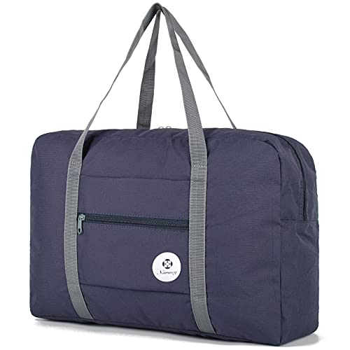 Narwey For Spirit Airlines Foldable Travel Duffel Bag Tote Carry on Luggage Sport Duffle Weekender Overnight for Women and Girls (1112 Dark Blue) - Image 1