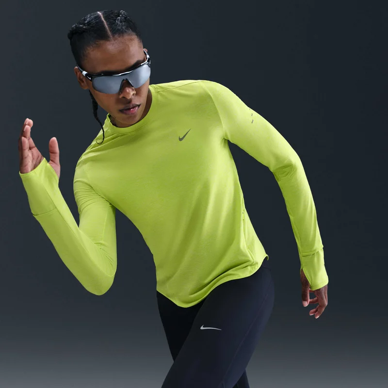 Nike Green Women's Swift Dri-FIT UV Running Top for Women | Best Price UAE