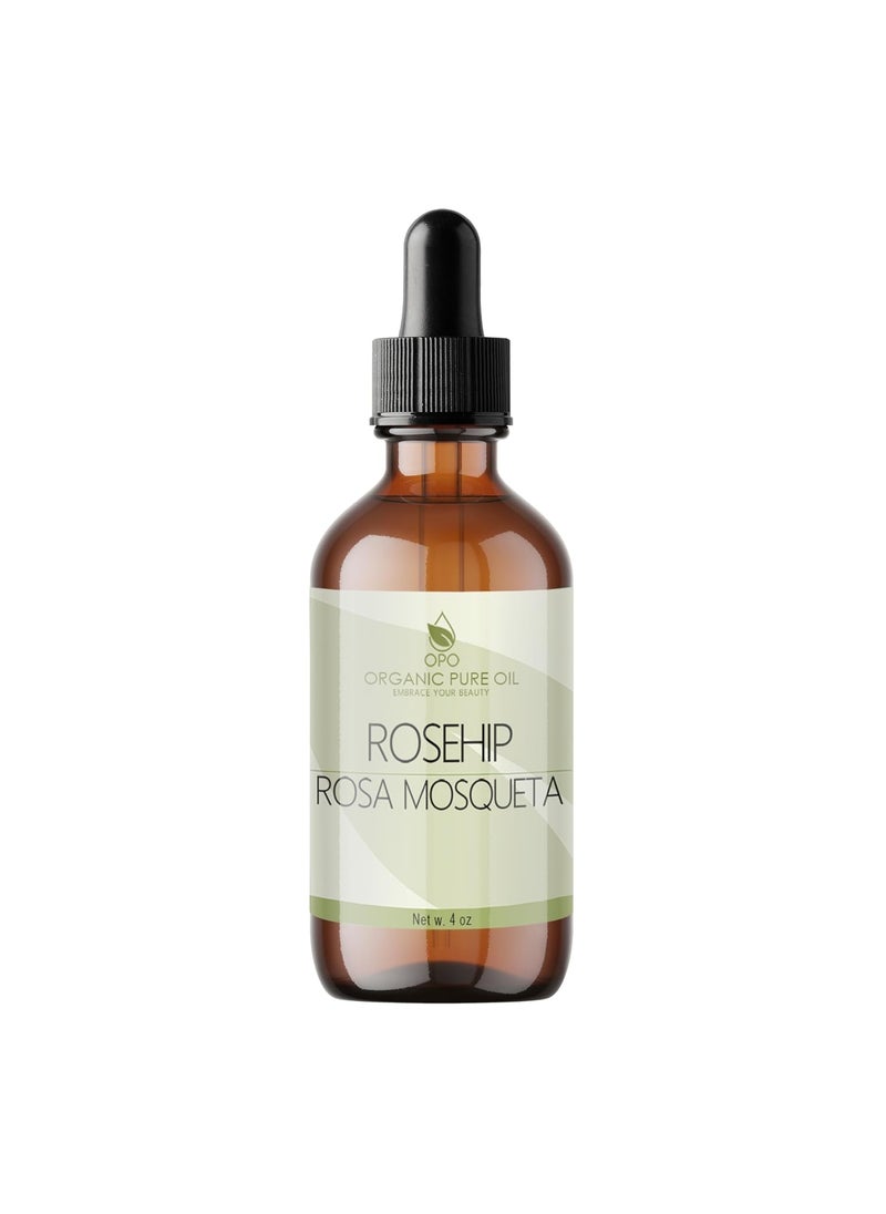 Organic pure oil - organic pure oil Rosehip Oil 4 oz  Pure Natural Cold Pressed Unrefined Extra Virgin Antioxidants for Face Skin Skin Rejuvenating - Image 1