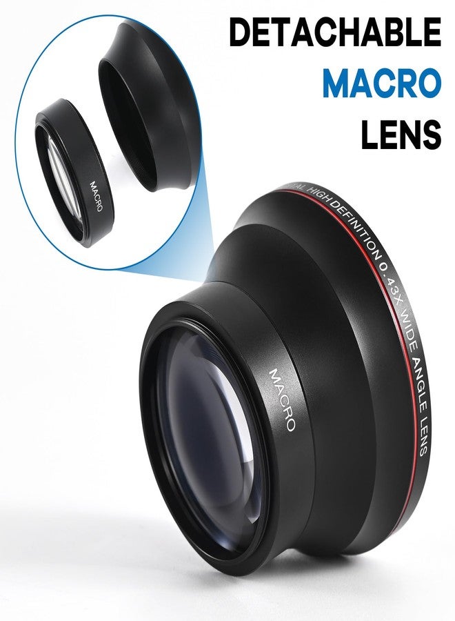 Lightdow 55MM 0.43x High-Definition Wide Angle + Macro Lens Attachment for Sony Alpha A7, A9, A6000 Series, and More - Enhance Your Photography Creativity (φ55mm) - Image 2